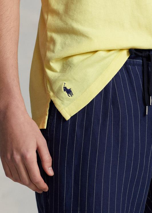 Ralph Lauren mehed klassikaline puuvillane-linane polosärk PR0V825 bristoli kollane