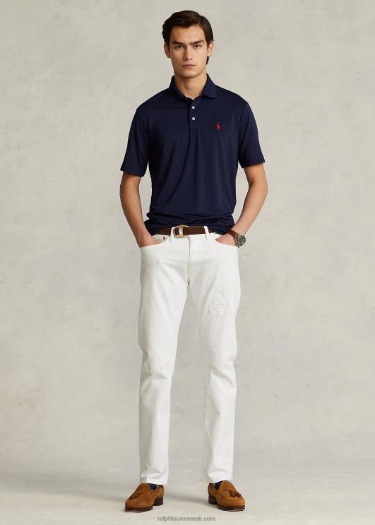 Ralph Lauren mehed klassikaline sobiv polosärk PR0V359 rafineeritud merevägi