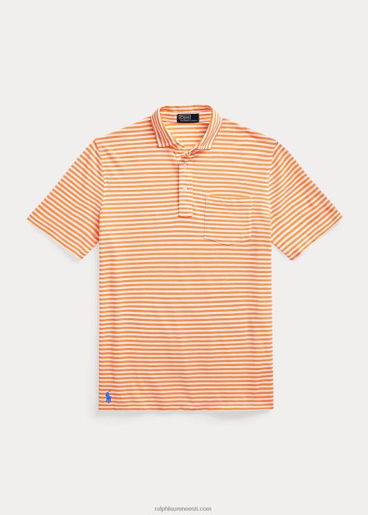 Ralph Lauren mehed klassikaline sulekaaluline võrkpolo PR0V701 hele oranž/valge