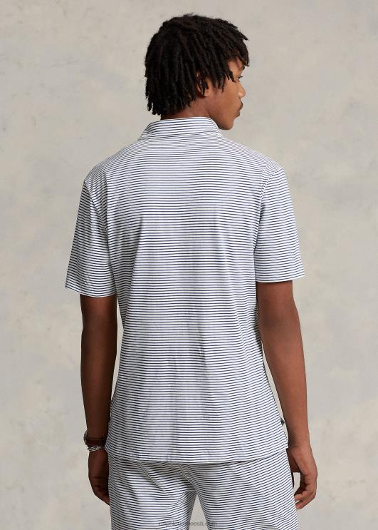 Ralph Lauren mehed klassikaline triibuline triibuline polosärk PR0V905 nevis/clancy sinine