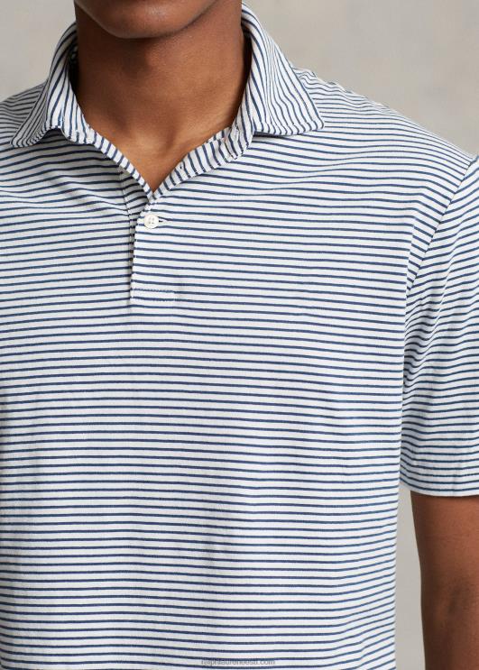 Ralph Lauren mehed klassikaline triibuline triibuline polosärk PR0V905 nevis/clancy sinine