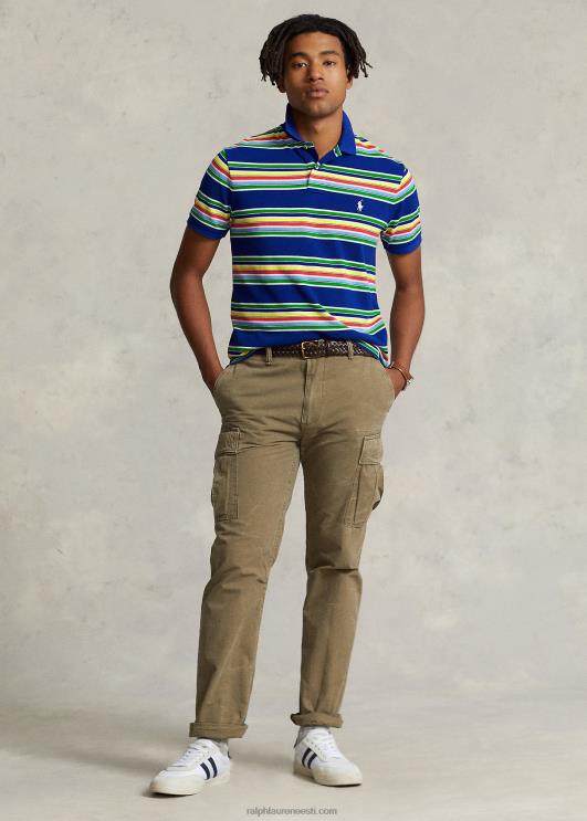 Ralph Lauren mehed klassikaline triibuline võrksärk PR0V722 pärand kuninglik multi