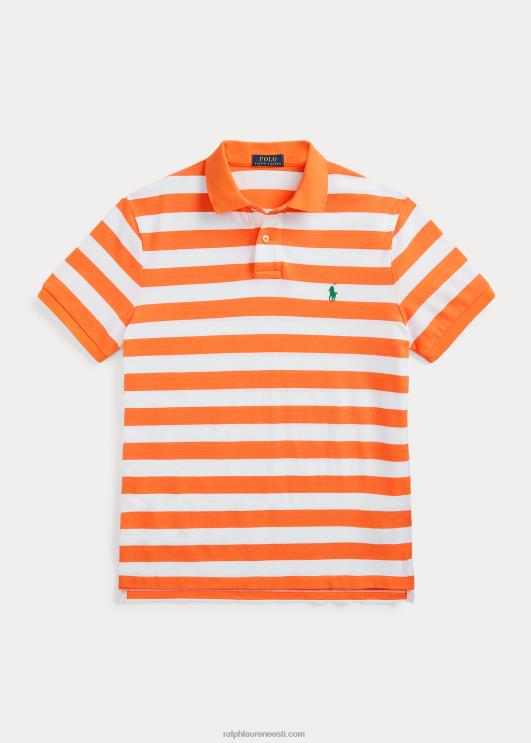 Ralph Lauren mehed klassikaline triibuline võrksärk PR0V8427 optika oranž/valge