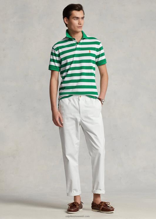 Ralph Lauren mehed klassikaline triibuline võrksärk PR0V8428 optika roheline/valge