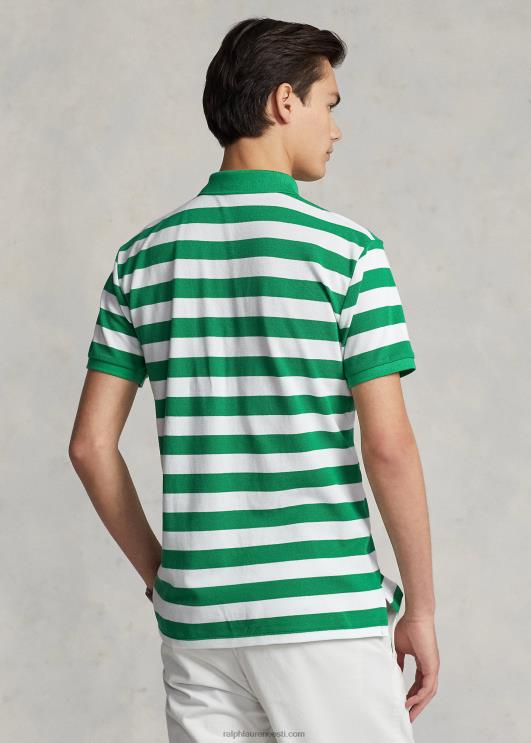 Ralph Lauren mehed klassikaline triibuline võrksärk PR0V8428 optika roheline/valge