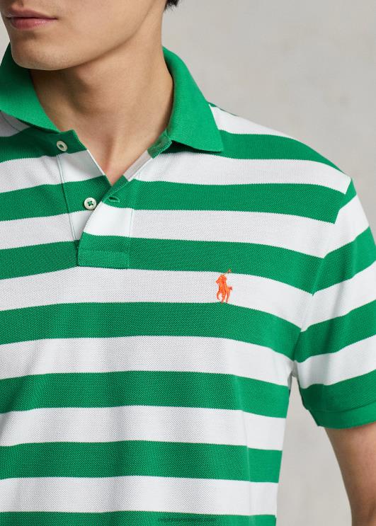 Ralph Lauren mehed klassikaline triibuline võrksärk PR0V8428 optika roheline/valge