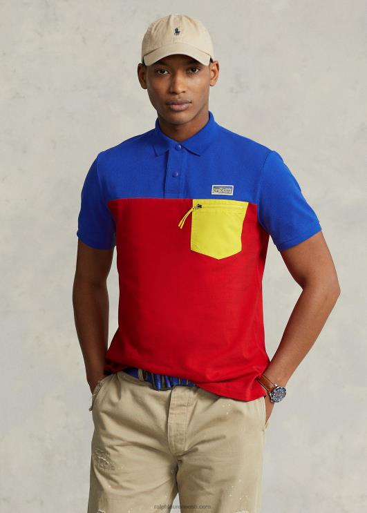 Ralph Lauren mehed klassikaline võrkkangas polosärk PR0V8453 rl 2000 punane multi