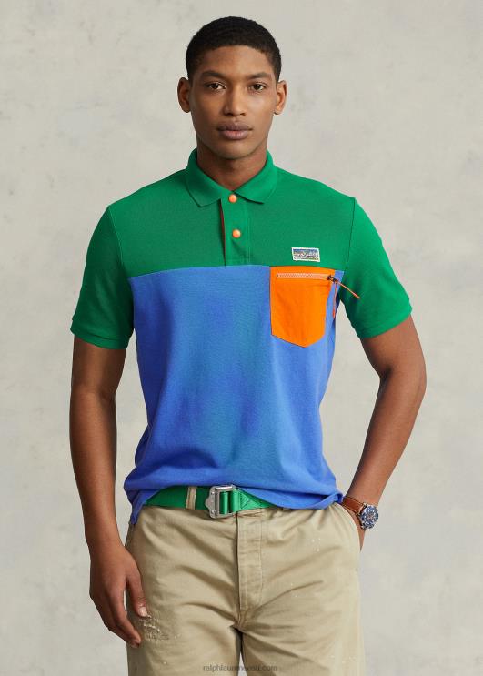 Ralph Lauren mehed klassikaline võrkkangas polosärk PR0V8454 safiir täht multi