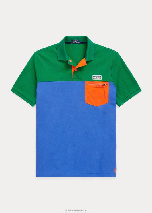 Ralph Lauren mehed klassikaline võrkkangas polosärk PR0V8454 safiir täht multi