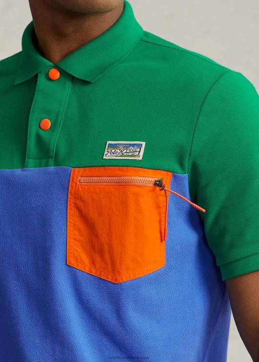 Ralph Lauren mehed klassikaline võrkkangas polosärk PR0V8454 safiir täht multi