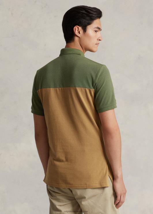 Ralph Lauren mehed klassikaline võrkkangas polosärk PR0V8455 tume salvei multi