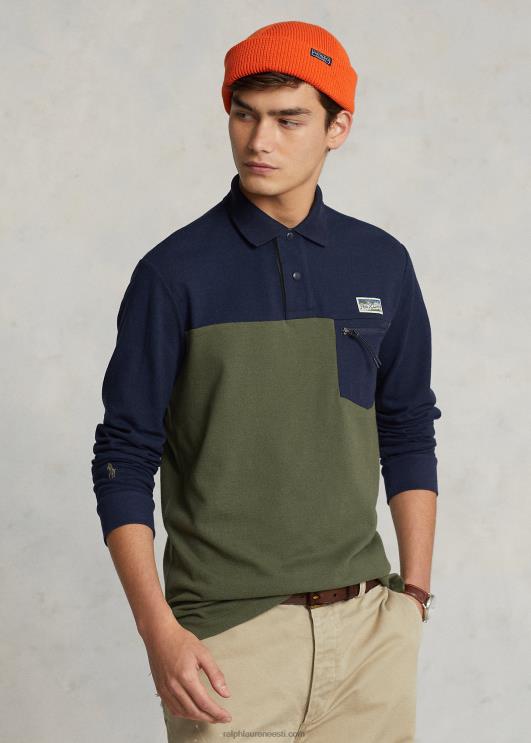 Ralph Lauren mehed klassikaline võrkkangas polosärk PR0V8463 kruiisilaevastiku multi