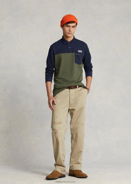 Ralph Lauren mehed klassikaline võrkkangas polosärk PR0V8463 kruiisilaevastiku multi