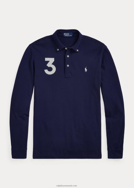 Ralph Lauren mehed klassikaline võrkkangast polosärk PR0V1016 Newporti merevägi