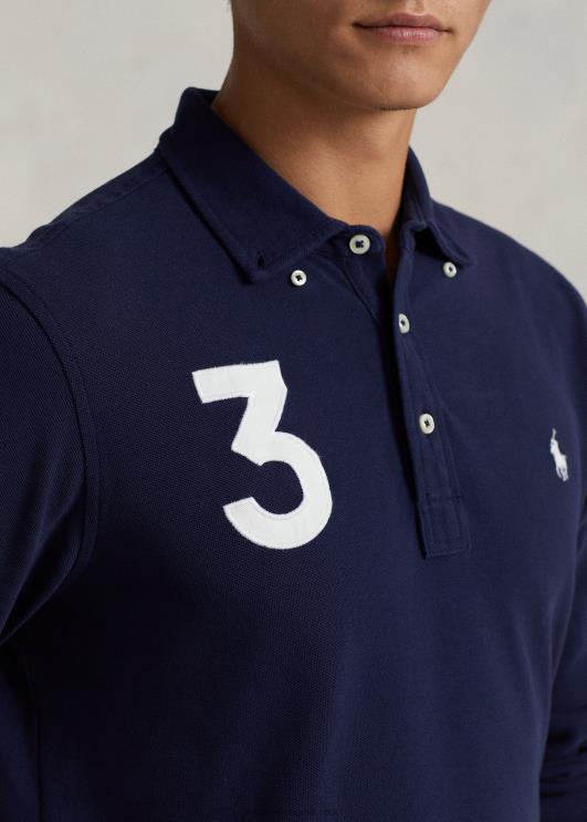 Ralph Lauren mehed klassikaline võrkkangast polosärk PR0V1016 Newporti merevägi