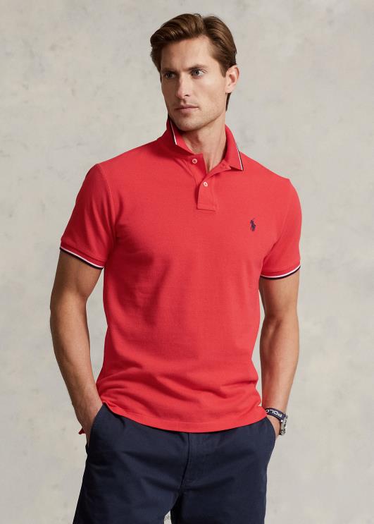 Ralph Lauren mehed klassikaline võrkkangast polosärk PR0V585 punane riff