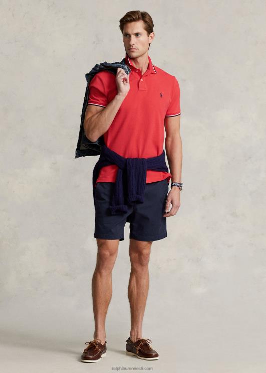 Ralph Lauren mehed klassikaline võrkkangast polosärk PR0V585 punane riff