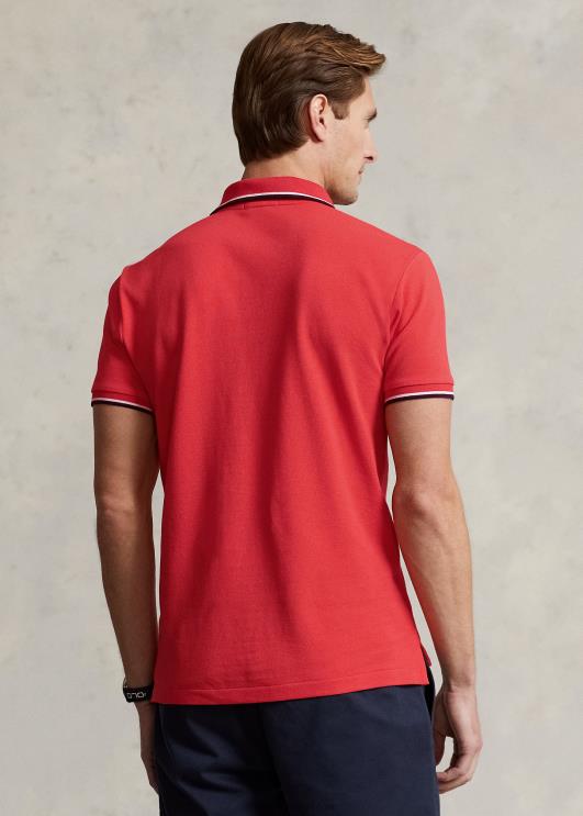 Ralph Lauren mehed klassikaline võrkkangast polosärk PR0V585 punane riff