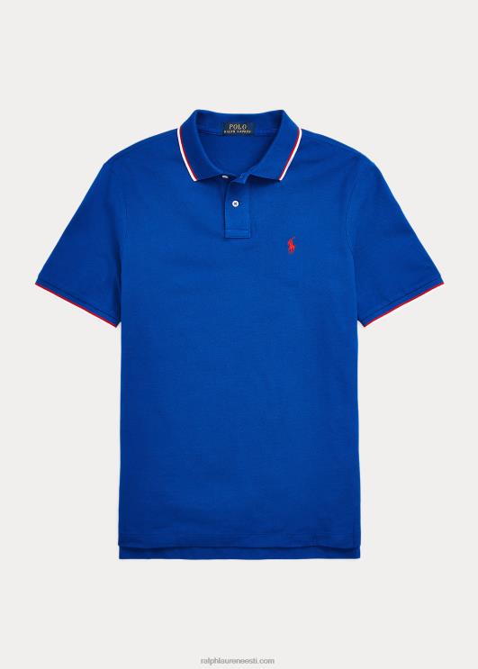 Ralph Lauren mehed klassikaline võrkkangast polosärk PR0V587 vaikse ookeani kuninglik