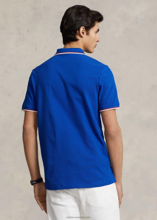 Ralph Lauren mehed klassikaline võrkkangast polosärk PR0V587 vaikse ookeani kuninglik