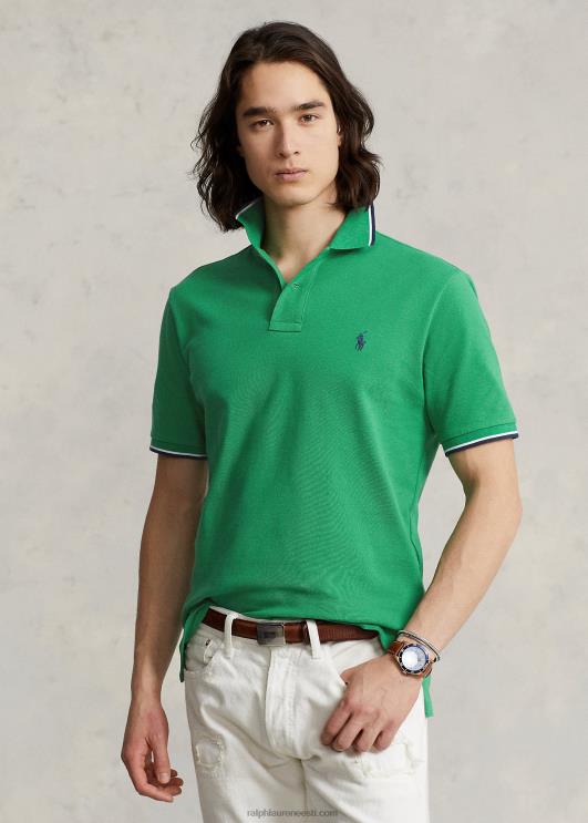 Ralph Lauren mehed klassikaline võrkkangast polosärk PR0V589 optika roheline