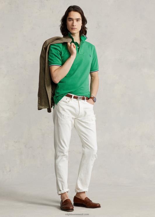 Ralph Lauren mehed klassikaline võrkkangast polosärk PR0V589 optika roheline