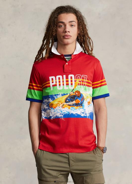 Ralph Lauren mehed klassikalise istmega pehme puuvillane polosärk PR0V778 67 trükk