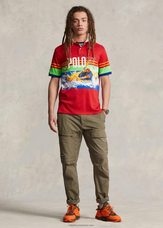 Ralph Lauren mehed klassikalise istmega pehme puuvillane polosärk PR0V778 67 trükk