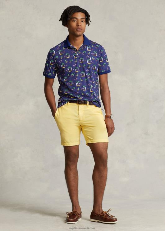 Ralph Lauren mehed klassikalise istumisega pehme puuvillane polosärk PR0V1002 paradiis kuninglikud flamingod