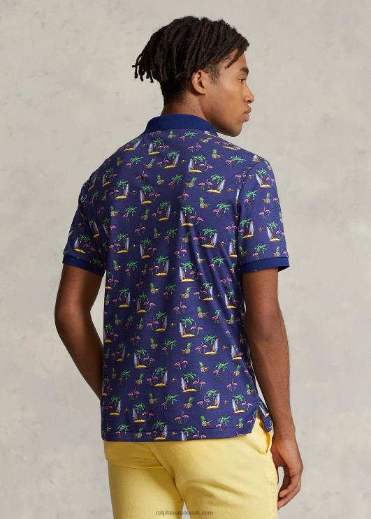 Ralph Lauren mehed klassikalise istumisega pehme puuvillane polosärk PR0V1002 paradiis kuninglikud flamingod