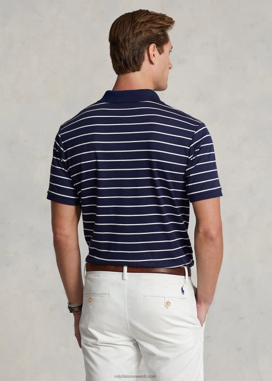 Ralph Lauren mehed klassikalise istumisega pehme puuvillane polosärk PR0V143 rafineeritud mere-/valge