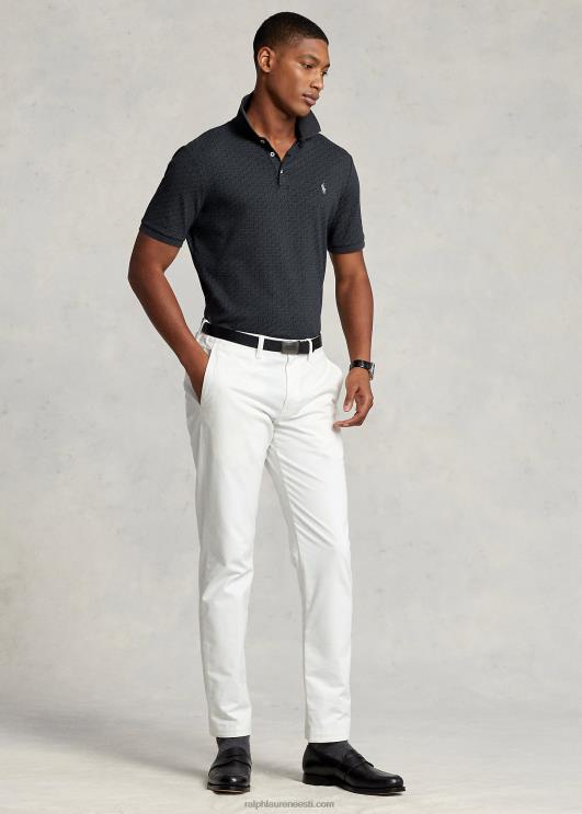 Ralph Lauren mehed klassikalise istumisega pehme puuvillane polosärk PR0V698 must kanarbik