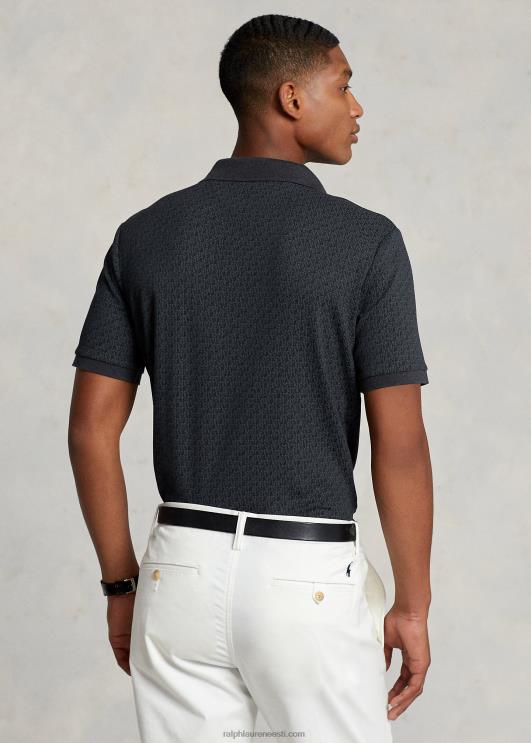 Ralph Lauren mehed klassikalise istumisega pehme puuvillane polosärk PR0V698 must kanarbik