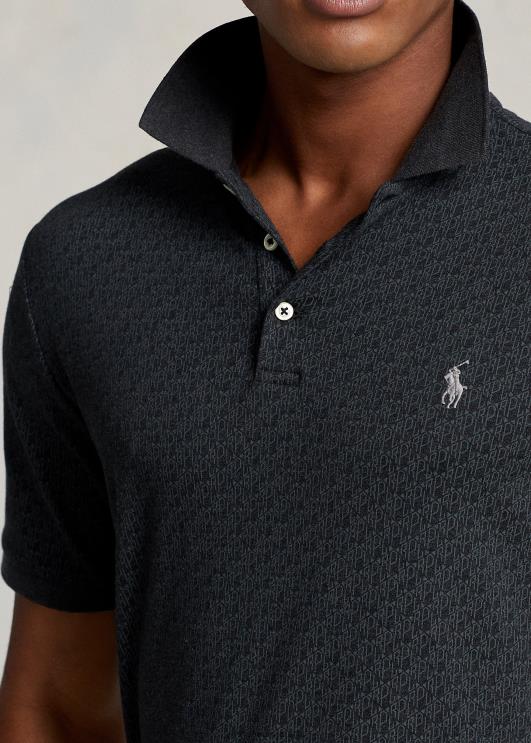 Ralph Lauren mehed klassikalise istumisega pehme puuvillane polosärk PR0V698 must kanarbik