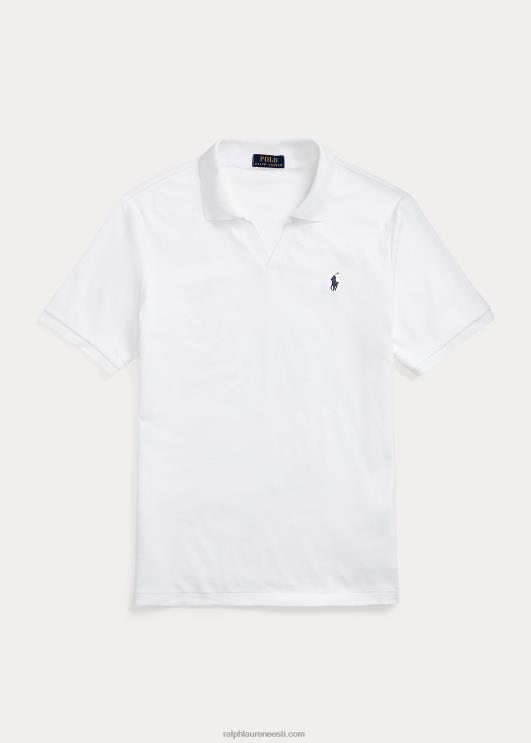 Ralph Lauren mehed klassikalise istumisega pehme puuvillane polosärk PR0V8636 valge