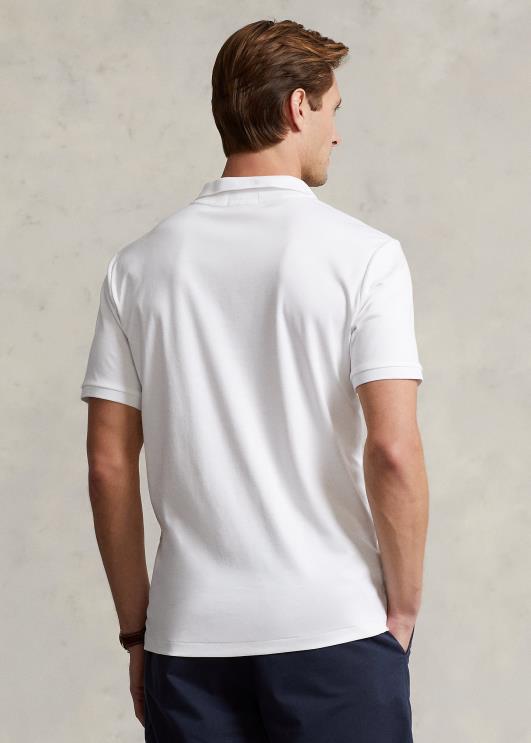 Ralph Lauren mehed klassikalise istumisega pehme puuvillane polosärk PR0V8636 valge