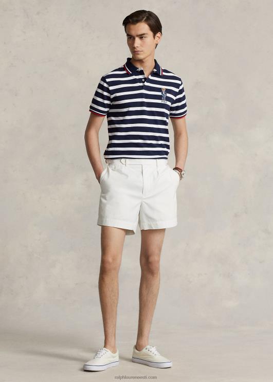 Ralph Lauren mehed kohandatud õhuke polo karu võrgust polosärk PR0V675 cruse tumesinine/valge