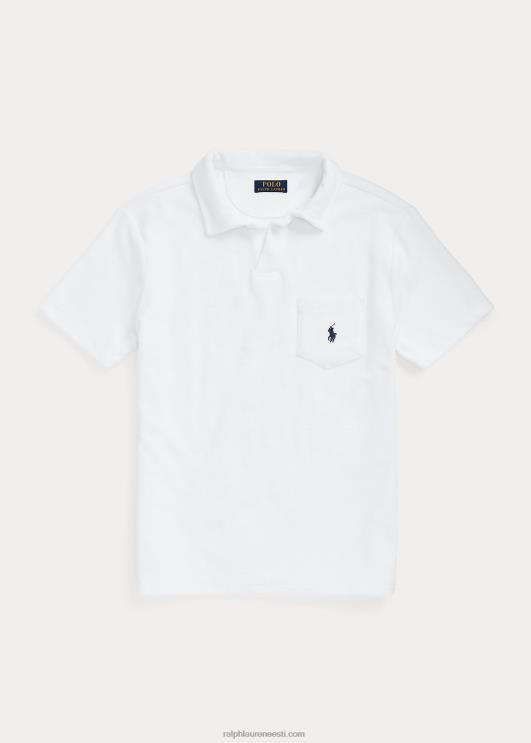 Ralph Lauren mehed kohandatud slim fit frotee polosärk PR0V556 valge
