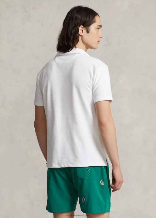 Ralph Lauren mehed kohandatud slim fit frotee polosärk PR0V556 valge