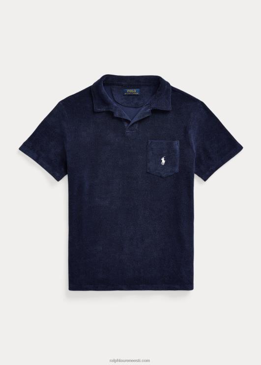Ralph Lauren mehed kohandatud slim fit frotee polosärk PR0V557 Newporti merevägi