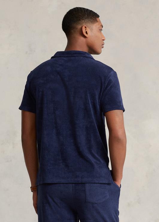 Ralph Lauren mehed kohandatud slim fit frotee polosärk PR0V557 Newporti merevägi