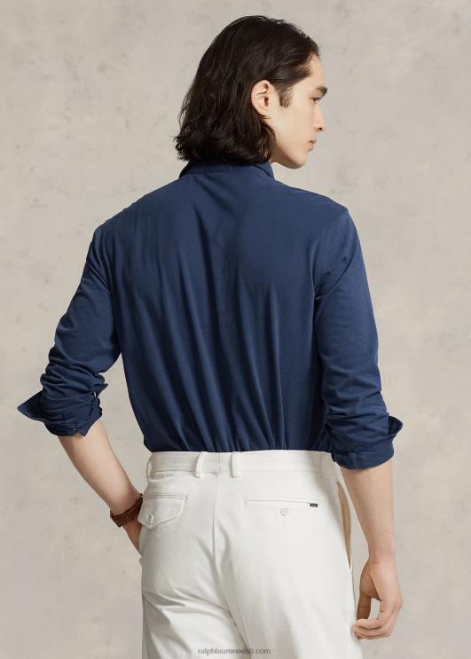 Ralph Lauren mehed kohandatud slim fit jersey polosärk PR0V1123 suvine merevägi