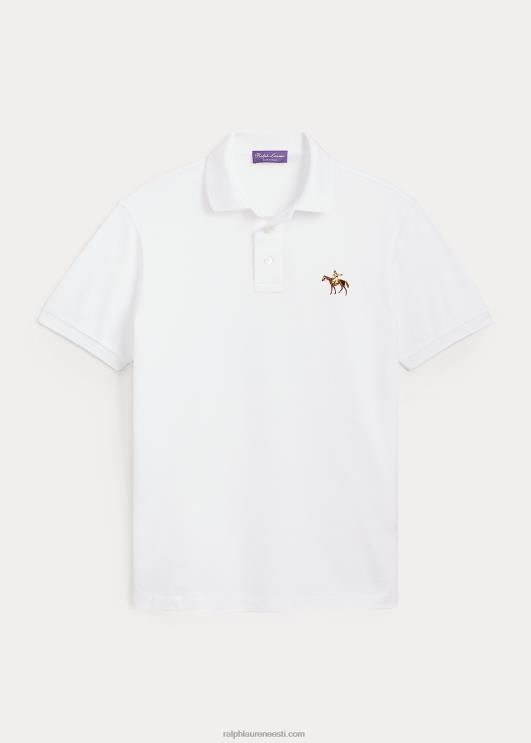 Ralph Lauren mehed kohandatud slim fit pikee polosärk PR0V55 klassikaline valge