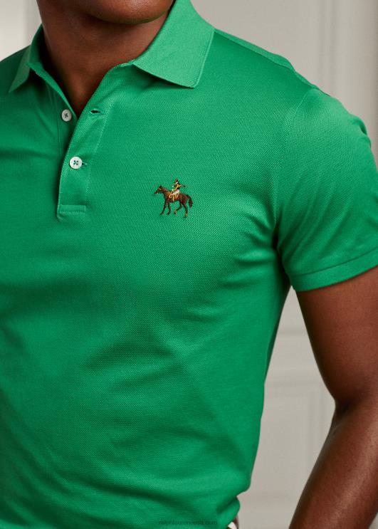 Ralph Lauren mehed kohandatud slim fit pikee polosärk PR0V56 mereroheline