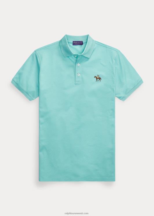 Ralph Lauren mehed kohandatud slim fit pikee polosärk PR0V57 mereklaas roheline
