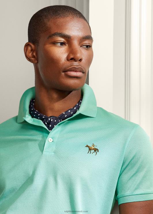 Ralph Lauren mehed kohandatud slim fit pikee polosärk PR0V57 mereklaas roheline