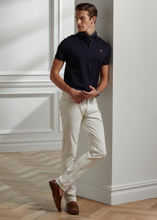 Ralph Lauren mehed kohandatud slim fit pikee polosärk PR0V60 klassikaline esimehe merevägi