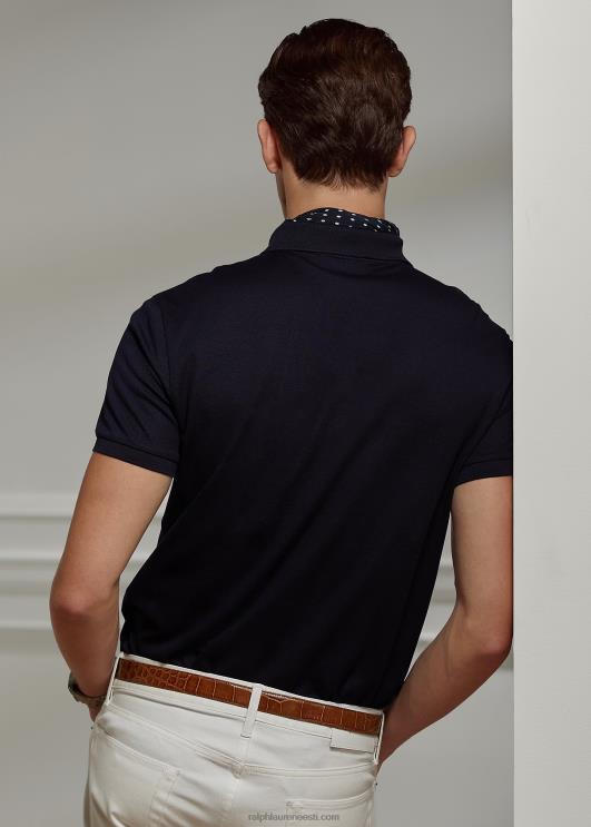 Ralph Lauren mehed kohandatud slim fit pikee polosärk PR0V60 klassikaline esimehe merevägi