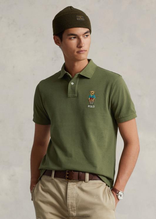 Ralph Lauren mehed kohandatud slim fit polo karu polosärk PR0V8660