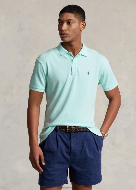 Ralph Lauren mehed kohandatud slim fit spa frotee polosärk PR0V1138 saare vesi